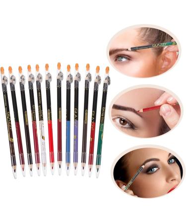 FOMIYES 12pcs Lip Liner Eyeliner Waterproof Eyeliner Pencil Makeup Pencil Eye Shadow Pencil Lips Black Eye - Buy Online on GoSupps.com
