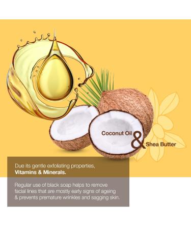 100% Virgin African Black Soap - 7.5oz | Natural Skin Care Moisturizing & Cleansing | International Shipping Available - Buy Online on GoSupps.com