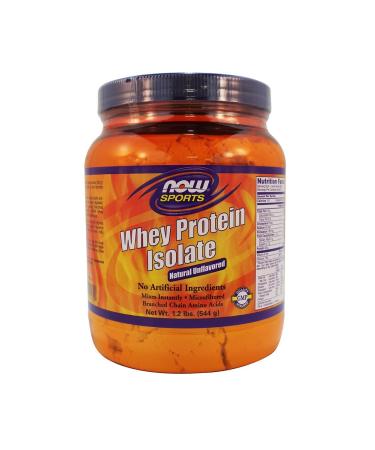 NOW Foods: Whey Protein Isolate Unflavored Powder 1.2 lb (2 Pack)