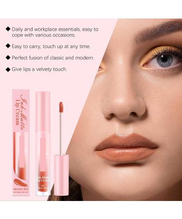 Brillant L vres Mat Rouge Orange Couleur Instantan e Confort Toute la Journ e Ne S che Pas Application Facile(1pcs) - Buy Online on GoSupps.com