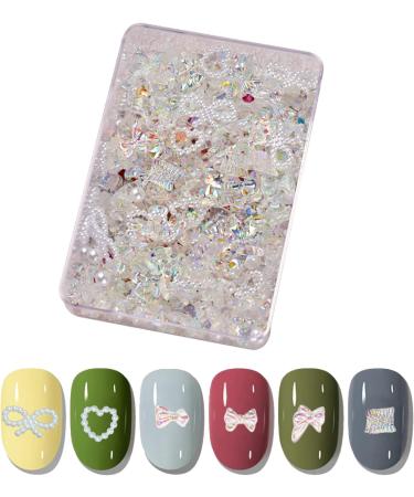 Shop 400 Pcs 3D Nail Art Charms - Heart Bear Butterfly & Bow Designs for DIY Nail Decoration - International Shipping Available - Buy Online on GoSupps.com
