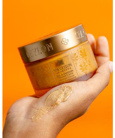 SPA CEYLON Sal and Saffron Vitamin E Cream Exfoliator - Gentle Facial Scrub for Hydration & Natural Glow | Clears Clogged Pores | International Shipping Available - Buy Online on GoSupps.com