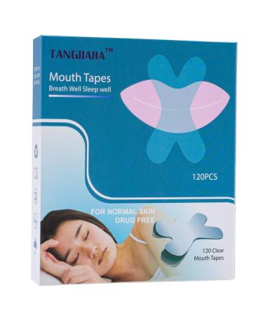 Tangjiajia Sleep Tape for Better Nose Breathing Less Mouth Breathing Sleep Strips Stop Snoring Improve Night Sleep and Snoring Relief for Men and Women(120PCS)