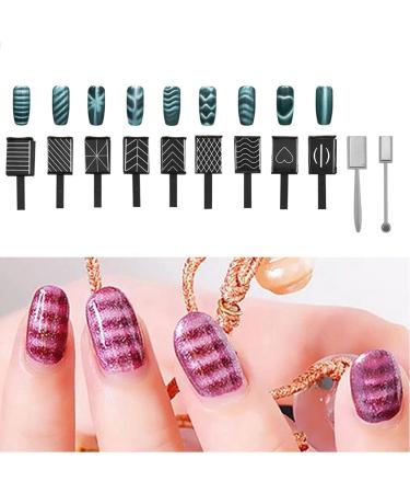 Cat Eye Magnets for Nails - 11-Piece Spider Gel Nail Art Set UV Polish Magnet 3D Magnetic LED Polish & Magic Magnet Stick - Buy Online on GoSupps.com
