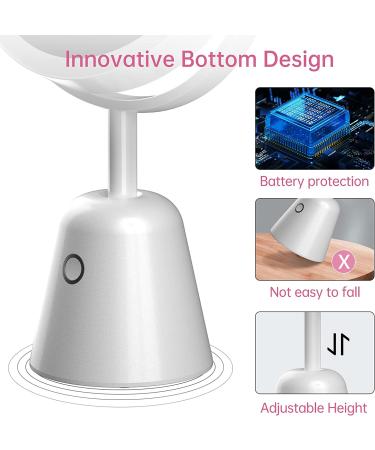 Rechargeable Lighted Makeup Mirror with 1X/7X Magnification, 3 Color Lighting, 270 Rotation - Adjustable Height Vanity Mirror for Beauty Routine - Buy Online on GoSupps.com