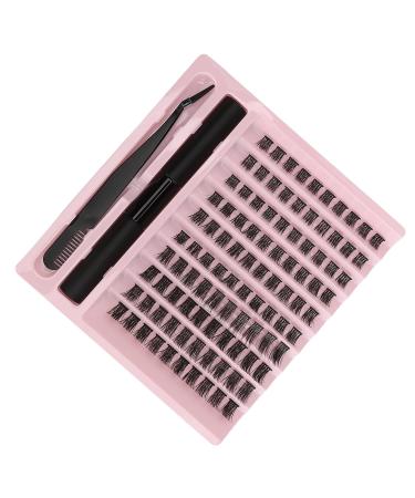 100 Clusters False Eyelashes D Curl - DIY Eyelash Extensions with Glue for Beginners | International Shipping - Buy Online on GoSupps.com