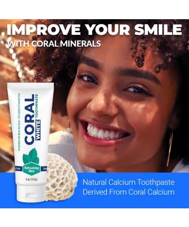 Coral White - Coral White Mint Toothpaste Natural Fluoride SLS Free Coral Calcium Remineralizing Toothpaste 4 Ounce (2 Pack) Mint 4 Ounce (Pack of 2) - Buy Online on GoSupps.com