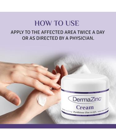 DermaZinc Therapy Cream - Skin Disorder Relief for Psoriasis, Dermatitis, Eczema - 4oz - Buy Online on GoSupps.com