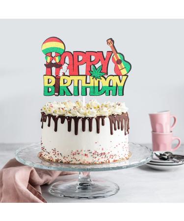 Reggae Dancehall Happy Birthday Cake Topper - Summer Dance Party Cake Topper - Hawaiii Pool Decorations For Men - Buy Online on GoSupps.com