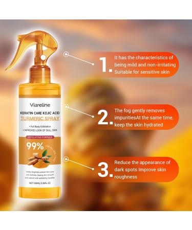 Peel Shot Keratin Care Kojic Acid Turmeric Spray 100ml - Exfoliating Body Spray with Retinol Niacinamide for Face & Body for All Skin Types - Buy Online on GoSupps.com