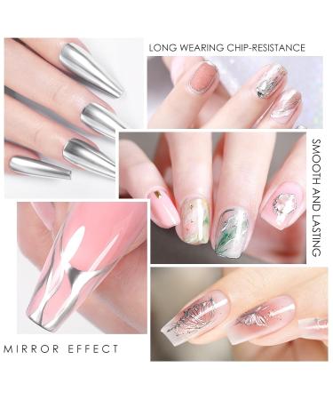 KYDA Silver Chrome Nail Polish Gel - Reflective Metallic Mirror Effect High Gloss Shine Soak Off UV LED - Premium DIY Nail Art - Buy Online on GoSupps.com