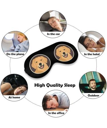 Golden Dog Retriever Eye Mask Cover - Soft Blindfold & Eyeshade for Men & Women | Blocks Light for Better Sleep - Buy Online on GoSupps.com