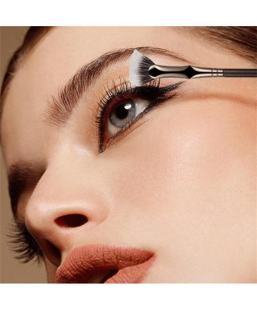 Folding Angle Scalloped Lash Brush 2024 New Mascara Fan Brush Eyelash Eyebrow Brush Angled Fan Shaped Makeup Brush Brush Makeup Tool for Upper Lower Eye Lash (5Pcs) - Buy Online on GoSupps.com