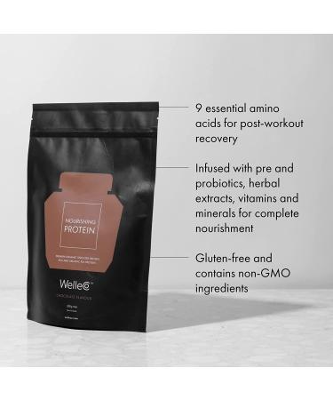 WelleCo Organic Chocolate Protein Powder - 300g Pouch - Plant-Based Brown Rice & Pea Protein - 10.5 Ounce Pack - Buy Online on GoSupps.com