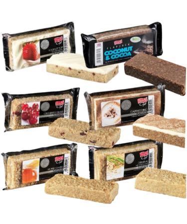 Flapjack Bundle With Pearl's Flapjacks Yoghurt & Strawberry Coconut & Cocoa Cranberry Cappuccino Honey and Granola (6 Pack)