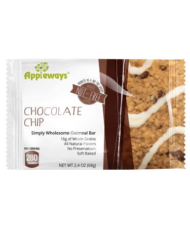 Appleways Whole Grain Chocolate Chip Oatmeal Bar 2.4 oz - Pack of 12 - Buy Online on GoSupps.com
