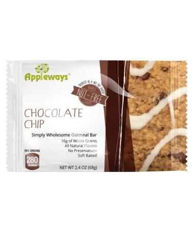 Appleways Whole Grain Chocolate Chip Oatmeal Bar | 2.4 Oz | Pack of 12