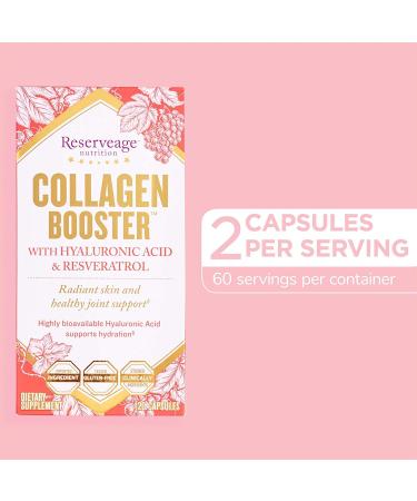 ReserveAge Nutrition Collagen Booster 120 Capsules - Anti-Aging Support & Skin Health - Buy Online on GoSupps.com