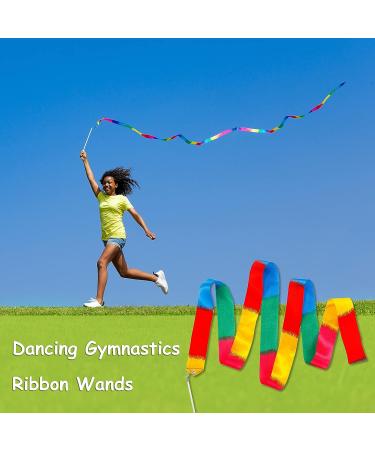 Deekin 30-Piece Dance Ribbons Set - Elegant Style Gymnastics Ribbon Sticks for Kids, 6.6 Feet Twirling Ribbons with Non-Slip Handle - Party Favors and Artistic Performance - Buy Online on GoSupps.com