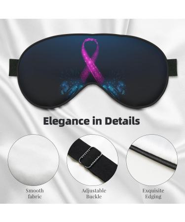 Adjustable Pink Ribbon Awareness Sleep Mask | Soft Double-Sided Eye Covers for Better Sleep | Reduce Eye Edema & Enhance Comfort - Buy Online on GoSupps.com