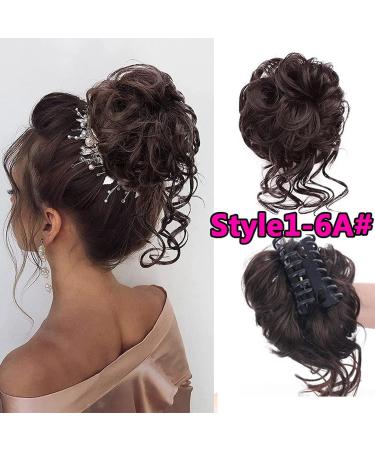 Faringoto Hair Bun Extensions Curly Messy Hair Piece for Women Hair Ponytail 613 - Buy Online on GoSupps.com