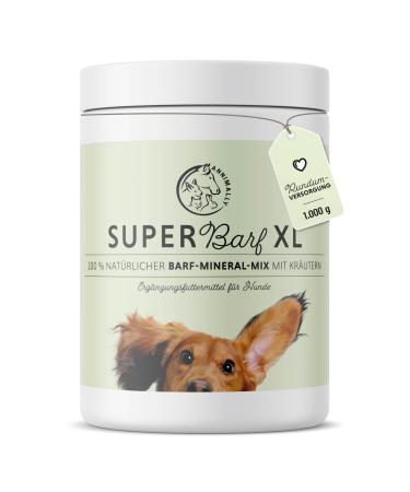 Annimally Barf addition powder for dogs 1 kg barf complete vitamins & minerals mix for optimal nutrient supply - dog minerals feed with vegetables fruit and vitamins XL 1000 g