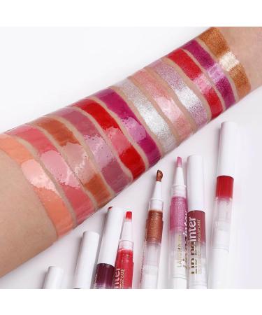 Buy 2 in 1 Pink Lip Gloss & Lip Plumper - Vegan Shimmer Lip Oil for Women & Girls | Long-Lasting Moisturizing Lip Balm - Buy Online on GoSupps.com