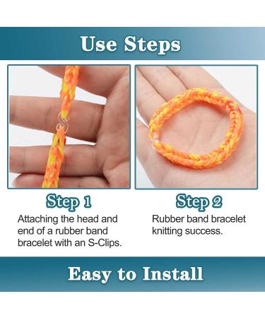 Loom Rubber Band Clips 1000 Pieces - Plastic Connectors for Bracelet Making - DIY Refill Kit - Buy Online on GoSupps.com