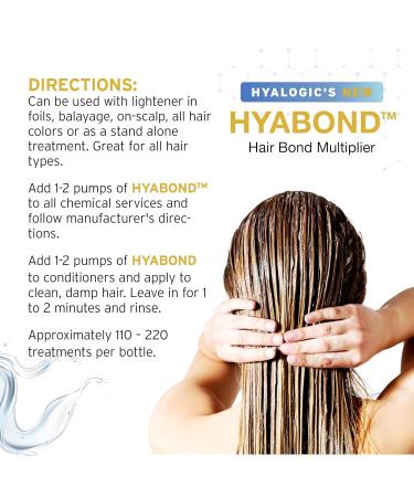 Hair Bonding Treatment - Hyalogic Hyabond w/Hyaluronic Acid & Pro-Vitamin B5 | Spa Quality Repair for Split Ends & Damaged Hair | 1oz International Shipping - Buy Online on GoSupps.com