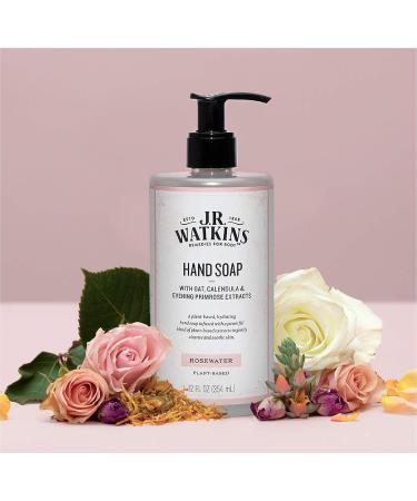 J. R. Watkins Rosewater Moisturizing Gel Hand Soap - 12 oz Pump - Plant-Based Ingredients - 1 Pack - Buy Online on GoSupps.com
