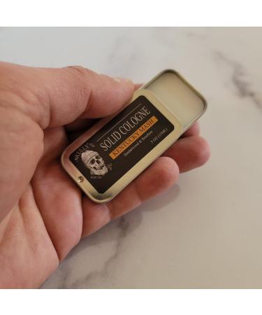 Solid Cologne Balm Kentucky Mash (Sandalwood and Bourbon Fragrance) (0.5 oz) Concentrated Mens Solid Cologne Mens Cologne by Skullys Beard Oil - Buy Online on GoSupps.com