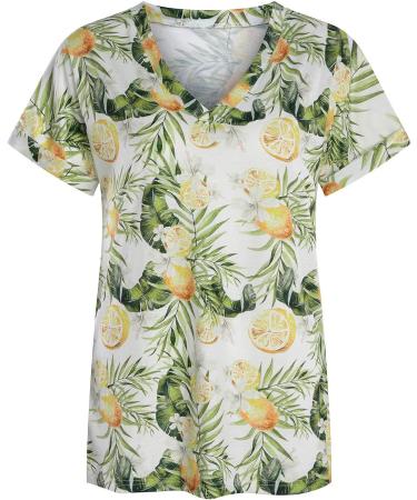 Women's V-Neck Short Sleeve T-Shirts - Casual & Elegant Blouses for Women - Multicolor - XX-Large - Buy Online on GoSupps.com