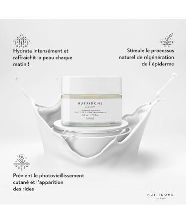 Nutridome Moisturizing Day Cream for Face - Anti-Wrinkle Cream with Macacamia and Argan Oil - Goat Milk - Aloe Extract - Anti-Aging Moisturizer - 50 ml - Buy Online on GoSupps.com