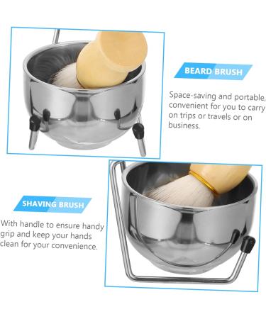 Premium Stainless Steel Shaving Brush Set for Men - 11.2x8.1cm | Metal Cleaning Brush | Available in Various Colors - Buy Online on GoSupps.com