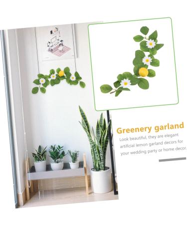 HOMSFOU 4 Pcs Simulation Lemon Pendant Decorative with Lemon Lemons for Decoration Mantel Garland Fake Lemons Artificial Flower Floral Wreath Vines for Bedroom Rose Leaves Summer Plastic - Buy Online on GoSupps.com