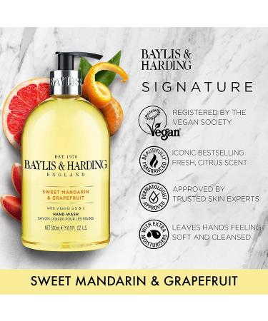 Buy Baylis & Harding Sweet Mandarin & Grapefruit Hand Wash 500ml - Refreshing Citrus Cleanser for All Skin Types - International Shipping Available - Buy Online on GoSupps.com