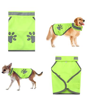 Doggie Style Store Yellow Hi-Vis High Visibility Fluorescent Dog Pet Puppy Safety Vest 5 Sizes Reflective Top Hi Vis Night Jacket Coat Shirt Size L - Buy Online on GoSupps.com