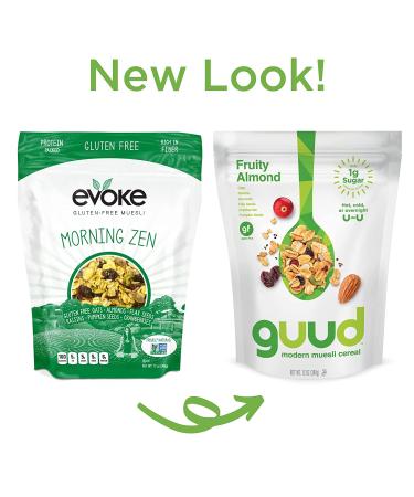 GUUD Fruity Almond Muesli Cereal 12oz - Gluten-Free Oats, Raisins, Almonds, Cranberries, Flax & Pumpkin Seeds - Vegan, Non-GMO & Kosher Certified - Buy Online on GoSupps.com