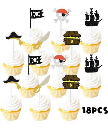 S-Cp-0024 Ice Cream Fruit Dessert Cupcake Topper Colorful Glitter Happy Birthday Sensory Pop Game Theme Decor Supplies Baby Shower Boys Girls Birthday Party Decorations - Buy Online on GoSupps.com