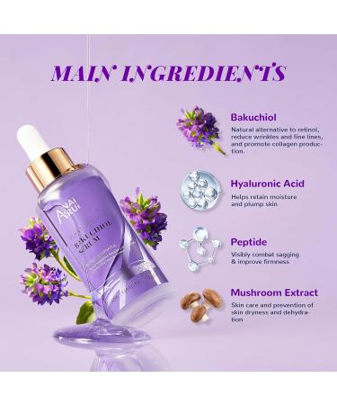 ANAI RUI ANAIRUI Bakuchiol Anti-Aging Serum to Reduce Fine Lines and Wrinkles with Hyaluronic Acid and Peptides the Natural Alternative to Retinol 50 ml - Buy Online on GoSupps.com
