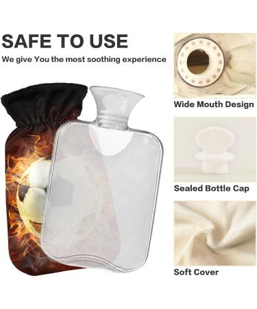 Naanle Flamy Soccer Football Hot Water Bottle - 1L Transparent Heat Bottle for Bed Hand & Feet Warmer | Pain Relief & Heat Therapy - Buy Online on GoSupps.com