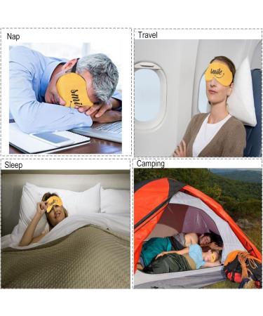 BOLAGAR Funny Sleep Eye Mask- Soft Blindfold for Women & Men | Adjustable Head Strap | Light Blockout Travel Sleep Mask in Yellow - Buy Online on GoSupps.com