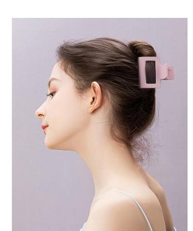 Matte Hair Claw Clips Set - 12 Medium & 2 Small Thick Square Hair Claws for Non-Slip Hold - Women's Hair Accessories - Buy Online on GoSupps.com