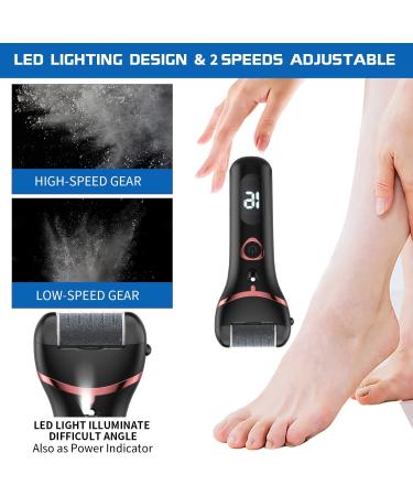 Electric Rechargeable Foot Callus Remover with 3 Rollers - Professional Pedicure Kit for Dead Skin Removal - Waterproof Foot File Scrubber - Ideal Gift - Buy Online on GoSupps.com