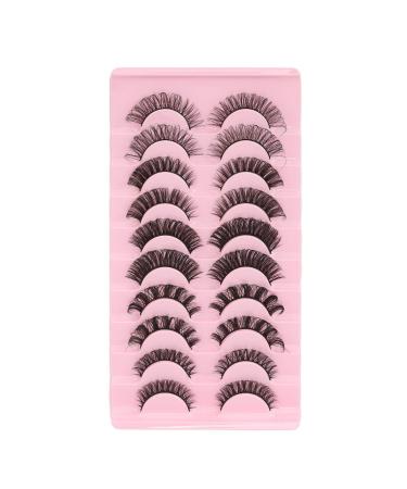 False Eyelashe Wispy Fluffy False Eyelashes Set Handmade DD Curl Thickness Multilayer Fake Eyelashes for Lady
