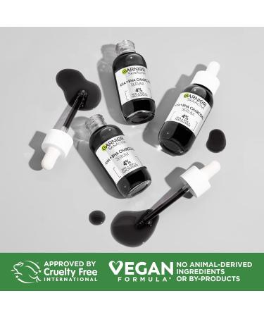 Garnier Skinactive 4% AHA BHA Charcoal Serum with Niacinamide | Resurface & Smooth Skin | Improve Marks & Blemishes | 30ml - Buy Online on GoSupps.com