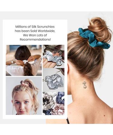 LILYSILK Silk Scrunchies for Women - Colorful Hair Bow Ties (10pc Mix) - Soft & Cute Elastics - Buy Online on GoSupps.com