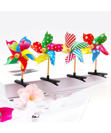 Pack Of 24 Colorful Pinwheel Hair Clip Creative Windmill Shaped Hair Accessories Windmills Hair Barrettes Headdress Gift For Family - Buy Online on GoSupps.com