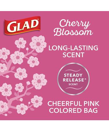 GLAD ForceFlex Plus Drawstring 13 Gallon Cherry Blossom Odor Shield Pink Trash Bags - 90 Count - Buy Online on GoSupps.com
