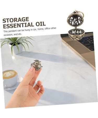 Zerodeko Refillable Car Air Freshener - Essential Oil Aroma Pendant DIY Car Hanging Decor & Diffuser Brass Spherical Design for Aromatherapy - Buy Online on GoSupps.com
